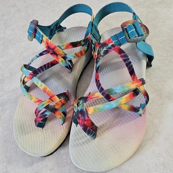 Chaco Z/Cloud Tie Dye Hiking Sandals Size 9 - Picture 2 of 7